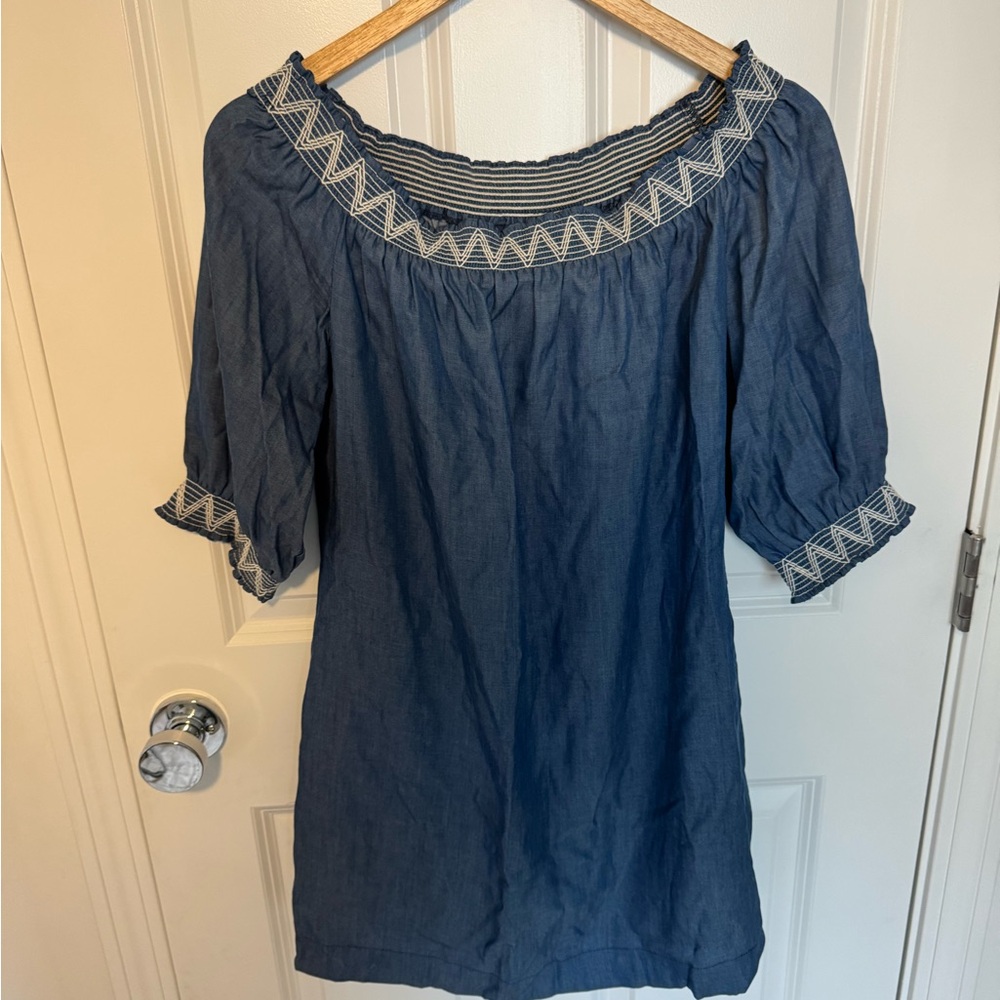 Trina Turk Embroidered Chambray Women's Dress